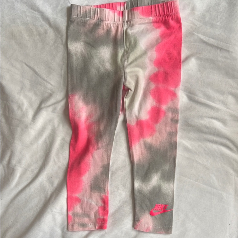 Nike Kids (3T)Leggings - Pink and Gray Tie-Dye